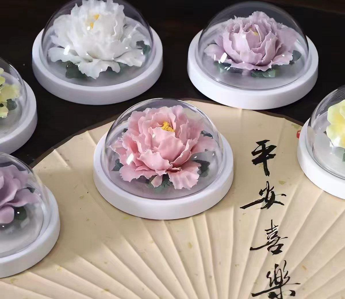 中式手工花香薰摆件